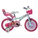 Barbie ružovo-biely detský bicykel vo veľkosti 16 - bicykel Dino Bikes