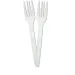 Biela recyklovateľná vidlička, sada 10 ks