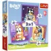 Bluey 3 v 1 20-36-50-dielne puzzle - Trefl
