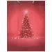 Darčeková taška Červená s vianočným stromčekom vzorom 17,5x22,5x9,5cm