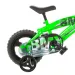 Detský bicykel BMX 12” s bočnými kolieskami v zelenej-čiernej farbe – bicykel Dino Bikes