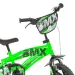 Detský bicykel BMX 12” s bočnými kolieskami v zelenej-čiernej farbe – bicykel Dino Bikes