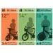 Detský bicykel BMX 12” s bočnými kolieskami v zelenej-čiernej farbe – bicykel Dino Bikes