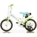 Detský bicykel Bluey 12” s držiakom na fľašu a pomocnými kolieskami v bielo-modro-zelenej farbe – bicykel Dino Bikes