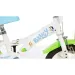 Detský bicykel Bluey 12” s držiakom na fľašu a pomocnými kolieskami v bielo-modro-zelenej farbe – bicykel Dino Bikes