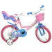 Detský ružový bicykel Peppa Pig vo veľkosti 14 – bicykel Dino Bikes