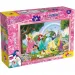 Disney Princezné 2 v 1 maxi puzzle s 24 dielikmi a omaľovánka 70x50 cm - Lisciani
