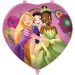 Disney+Princezné: Fóliový balón v tvare srdca 46 cm