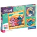 Disney+Stitch a Angel 3x48-dieliková Supercolor puzzle - Clementoni