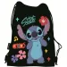 Disney Stitch čierny Aloha vak na prezúvky, športový vak 34x43 cm