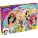 Disney princezné 2 v 1, 24-dielne puzzle a omaľovánka 35x25 cm - Lisciani