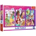 Disney+princezné+kamarátky+3x80ks+puzzle+-+Trefl
