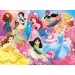 Disney princezné tím 2 v 1 24-dielne Eco maxi puzzle a omaľovánka 70x50 cm - Lisciani
