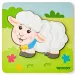 Drevené puzzle s 5 kusmi s motívom ovečky - Woodyland