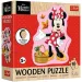 Drevené puzzle s obrysom Minnie Mouse, 50 ks - Trefl