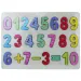 Farebná drevená hra s číselnými tvarmi 30x23cm
