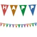 Farebný recyklovateľný banner s nápisom Happy Birthday, 200 cm