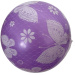 Fialová gumená lopta s motýľovým vzorom, 23 cm