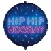 Fóliový balón – „HIP HIP HOORAY” s neónovým nápisom 46 cm