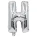 Fóliový balón v tvare písmena H striebornej farby – písmeno H 32 cm