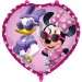 Fóliový balón v tvare srdca s motívom Minnie Mouse, 46 cm