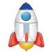 Fóliový balónik v tvare rakety 77 cm