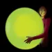 Glowzilla Wubble svietiaca bublinková lopta v neónovo zelenej farbe 75 cm