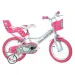 Hello Kitty ružovo-biely detský bicykel vo veľkosti 16 - bicykel Dino Bikes