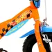 Hot Wheels 12” detský bicykel s držiakom na fľašu a pomocnými kolieskami v oranžovo-čiernej farbe – bicykel Dino Bikes