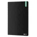 ICO: Študentský Prémiový Čierny Špirálový Zápisník A/4 čistý 100 listový