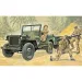 Italeri 1/35 Willys MB vojenský Jeep s prívesom model vozidla