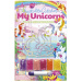 Kreatívna sada na tvorbu kryštálového obrázku s jednorožcom, v rôznych prevedeniach, 1 ks