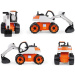 LENA: GIGA TRUCKS obrovský bager v oranžovej farbe 63 cm