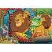 Leví kráľ 2 v 1, 24-dielne puzzle a omaľovánka 50x35 cm - Lisciani