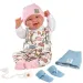 Llorens: 2 v 1 Tala a Talo 44cm novorodenec s hlasom, ružovými a modrými doplnkami.