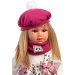 Llorens: 40 cm vysoká bábika Carla v ružovej čiapke s módnou kabelkou