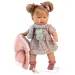 Llorens: Alexandra 42 cm bábika so zvukom v pletenom kabáte so šálom
