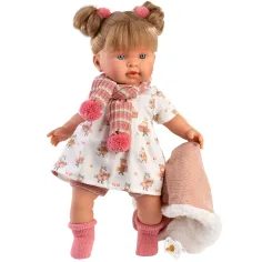 Llorens: Alexandra, 42 cm plačúca bábika s cumlíkom v oblečení so zvieratkami. obrázok 1
