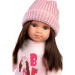 Llorens: Bábika Sara 35 cm v ružovej pletenej čiapke