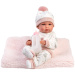 Llorens: Bimba 35 cm novorodenecká bábika s fľaštičkou a dekou.