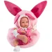 Llorens: Bimba novorodenec s ružovým zajačikovým nosičom 35 cm