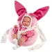 Llorens: Bimba novorodenec s ružovým zajačikovým nosičom 35 cm
