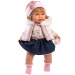 Llorens: Carla 42 cm plačúca bábika s cumlíkom v modrej sukni
