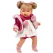 Llorens: Joelle 38 cm plačúca bábika s cumlíkom v ružovom kabáte