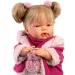Llorens: Joelle 38 cm plačúca bábika s cumlíkom v ružovom kabáte