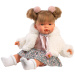 Llorens: Joelle, 38 cm vysoká plačúca bábika s cumlíkom v bielom kabáte