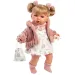 Llorens: Júlia 42 cm plačúca bábika s cumlíkom v ružovom kabáte
