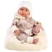 Llorens: Lala bábika 42 cm s hlasom v medvedíkovom oblečení, s detskou postieľkou.