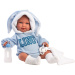 Llorens: Lino, plačúca 45 cm bábika v oblečení s králičími ušami.