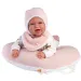 Llorens: Mimi 42 cm bábika so zvukom, s brušným vankúšom v medvedíkovom oblečení.
